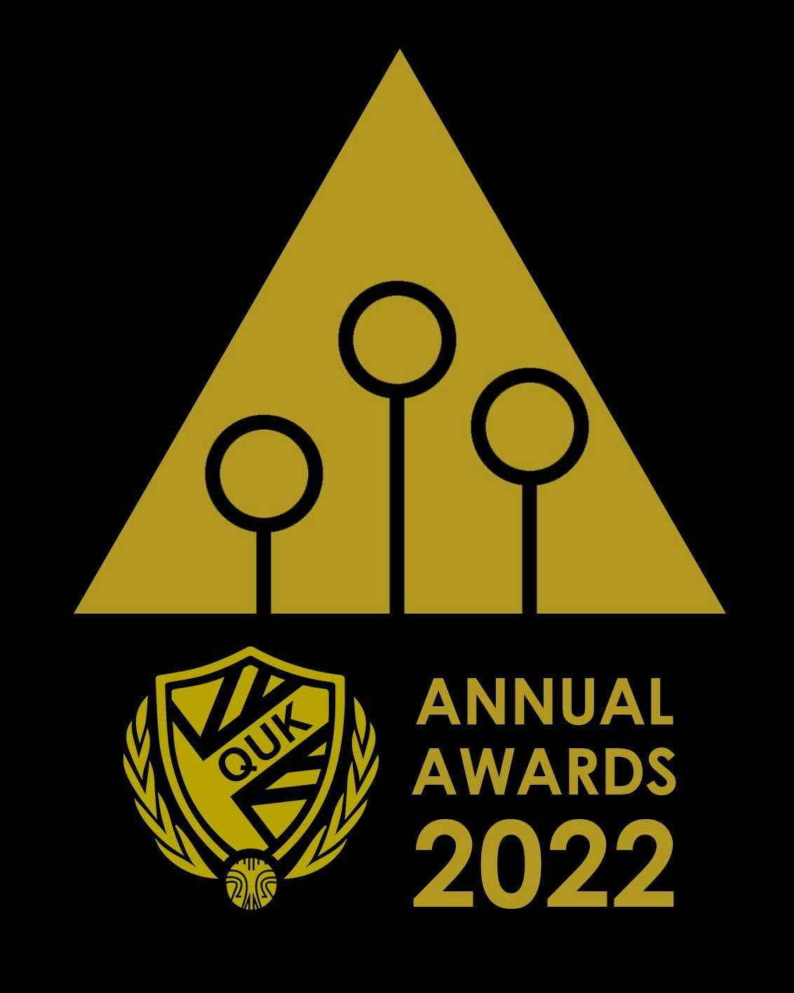 QuidditchUK 'Annual Awards 2022' Poster featuring the QUK Logo.